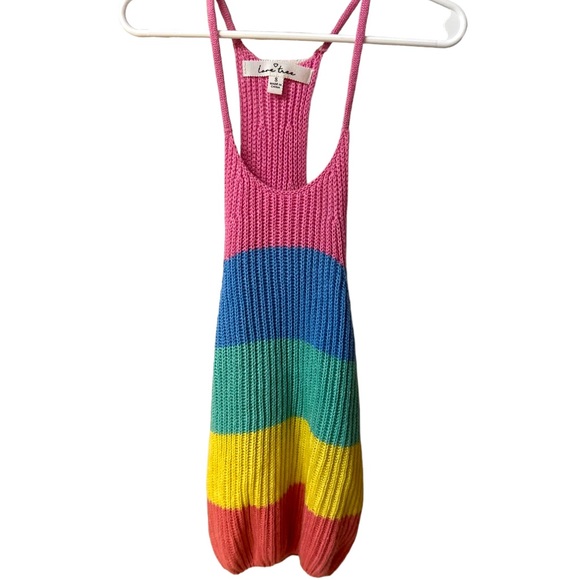 Love Tree Kawaii Rainbow Knit Summer Festival Halter Tank Top Crop Top Small - Picture 7 of 8